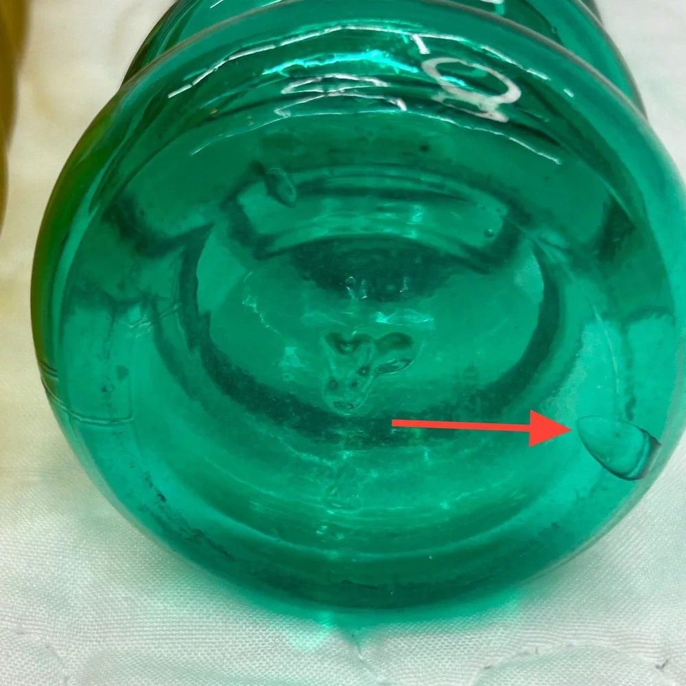 Vintage Art Glass Bubble Ribbed Bud Vases Lot 4 Green Yellow Frosted Mid Century